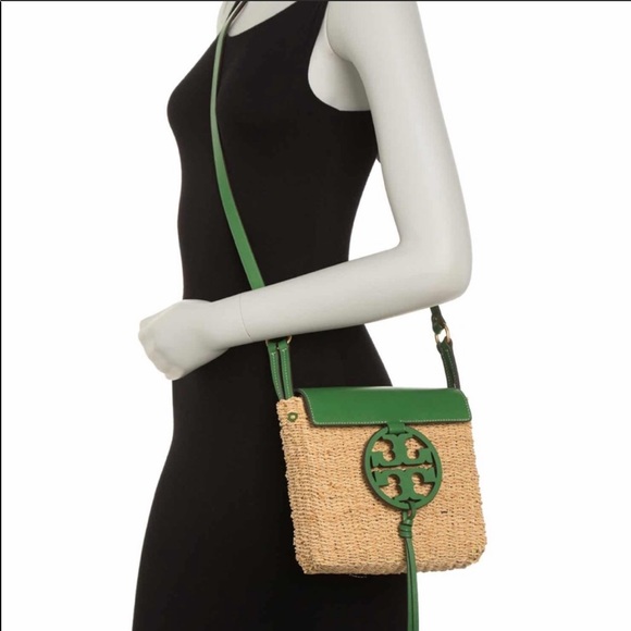 Tory Burch Miller straw green crossbody bag - Picture 5 of 9